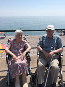 Residents enjoying the sunshine in Sidmouth