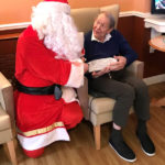 Santa with Cedar Lodge resident