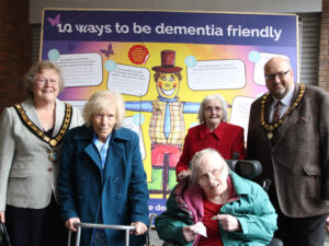 Immacolata House residents pictured with Mayor of Taunton Deane Cllr Hazel Prior-Sankey and her consort Adrian Prior-Sankey
