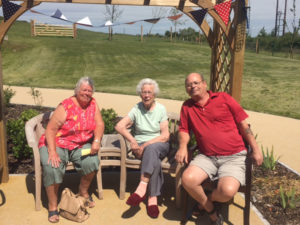 Resident and relatives at Casa di Lusso's open day