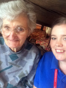 Resident and Activities Coordinator, Louise, at The Admirals Table pub