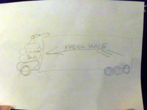 drawing of Serenita resident's idea for their showstopper cake
