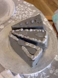 finished cakes made from clay