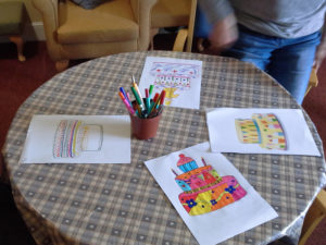 The finished cake designs