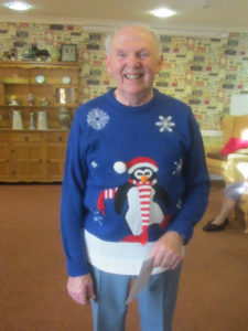 Sam, winner of the Christmas Jumper Competition