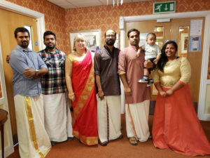 Immacolata House care home manager with Nurses & deputies from Kerala dressed in traditional Indian attire