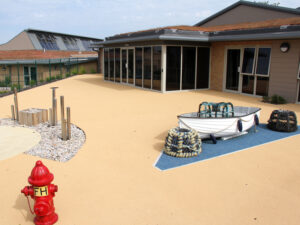 La Fontana care home, Martock, boat outside the sun room