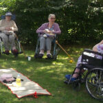 Clarence Park residents in the park with the Church Club