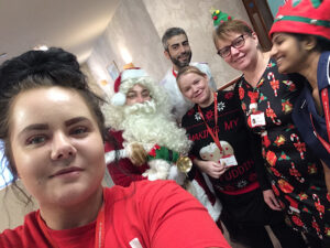 Father Christmas and staff at Casa di Lusso Care Home Bridgwater