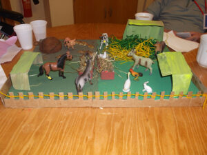 Clarence Park care home resident's finished model farm