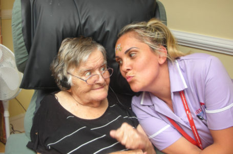 Clarence Park Staff Member with Resident